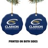 Clarion University Foundation Primary Logo Porcelain Scalloped Holiday Christmas Tree Ornament  2.8" (7.1 cm) - 2 of 4
