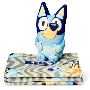 BBC Studios Bluey Fun Silk Touch Throw Blanket 50X60 inches and Hugger Set 11 inches - 1 of 4