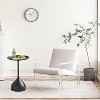End Table Set of 2, Metal Round Coffee Tables Nightstand with Raised Edges, Modern Small End Table for Living Room Bedroom, Easy Assembly - 4 of 4