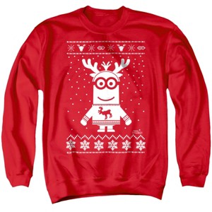 Men's Despicable Me Reindeer Ugly Christmas Jumper Crewneck Sweatshirt - 1 of 4