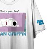 Family Guy Who's A Good Boy Crew Neck Short Sleeve Women's White Crop Top - 3 of 4