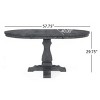 Gray Extendable Round Dining Table with Pedestal Base,Rustic Solid Wood Table Seats 4-6 for Kitchen & Dining Room–The Pop Home - 4 of 4