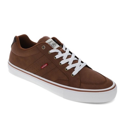 Levi s Mens Avery Synthetic Leather Casual Lace Up Sneaker Shoe Tan brown Size 13 Target