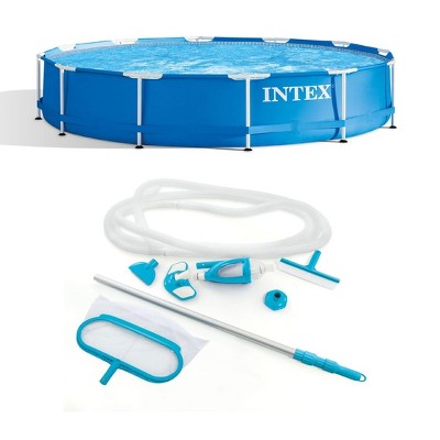 Intex 12' x 30" Above Ground Swimming Pool & Pool Maintenance Kit