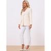 Allegra K Women's Bussiness Work Office One Button Open Front Blazer - 4 of 4