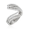 Ross-Simons 0.75 ct. t.w. Diamond 3-Row Wave Ring in Sterling Silver - 3 of 4