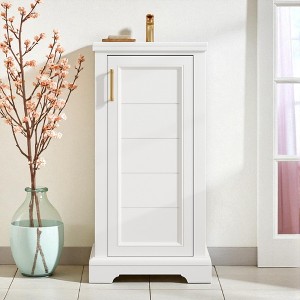 Mshliw 16 Inch Bathroom Vanity with Ceramic Sink, Freestanding Compact Vanity Cabinet with Soft Close Door and Adjustable Shelf - 1 of 4