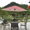 Gulches Red Striped 108 Inch Patio Umbrella with Tilt and Crank System - 2 of 4