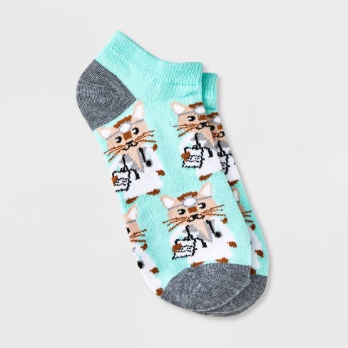 Wholesale Women's Aloha Meowhalo Cat No Show Socks for your store