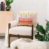 16"x16" Yvonne Z Studios Colorful Tiles In Lines Square Throw Pillow Pink - Deny Designs - 2 of 4