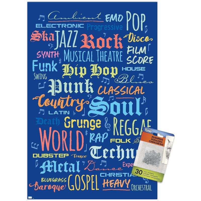 Trends International Music - Color Text Unframed Wall Poster Prints, 1 of 7