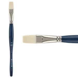 Borciani e Bonazzi Unico Bianco Synthetic Series 831 Paint Brush, Flat 18 - Acrylic, Oil, Gel, Impasso Painting - Ergonomic Handle, Cruelty-Free, - 1 of 4