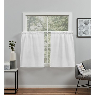 Exclusive Home Loha Light Filtering Rod Pocket Tier Curtain Panel Pair