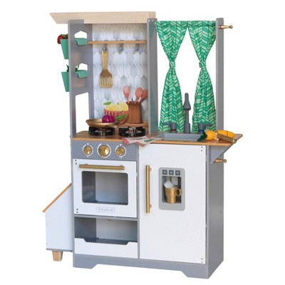 kidkraft vintage luxe mckinney wooden toddler play kitchen