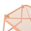 Modern 15.5"H Mesh Outdoor End Table, Rectangle Powder-Coated Metal Patio End Table for Outside Use, Orange Patio Side Table -Christopher Knight Home - 2 of 4