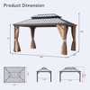 COWLOWN 12' X 16' Double Tier Aluminum Metal Gazebo Featuring Reinforced Galvanized Steel Roof for Outdoor Spaces like Patio, Lawn, Backyard & Deck - 4 of 4