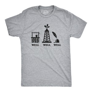 Mens Well Well Well T Shirt Funny Water Oil Ink Play On Words Tee For Guys - Crazy Dog Men's T Shirt - 1 of 4