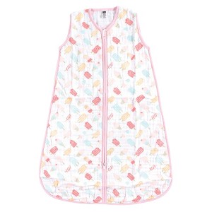 Hudson Baby Infant Girl Muslin Cotton Sleeveless Wearable Sleeping Bag, Sack, Blanket, Ice Cream - 1 of 1