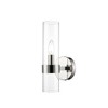 Datus One-Light Wall Sconce - Contemporary Iron Design with Clear Glass Shade - 2 of 4