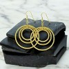 Slickblue Golden Illusion Hoop Earrings for Women, 18k Rose Gold Plated, Large Hoop, Hook Back Fashion Jewelry - 3 of 3