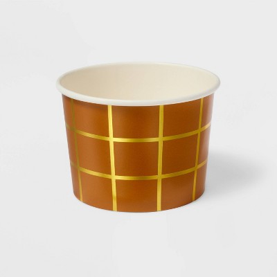 10ct Metallic Treat Cups with Waffle Cone Print Gold - Spritz&#8482;