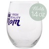Elanze Designs Mom Crown 14 Ounce Blue Stemless Wine Glass Tumbler - 2 of 2