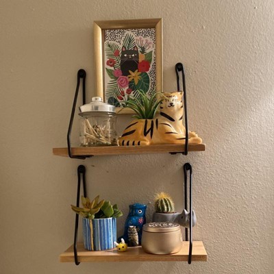 Wooden Wall Shelf Matte Black - Zenna Home : Target