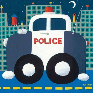 Oopsy Daisy's Police Cruiser Canvas Wall Art - Size 10x10 - 1 of 1