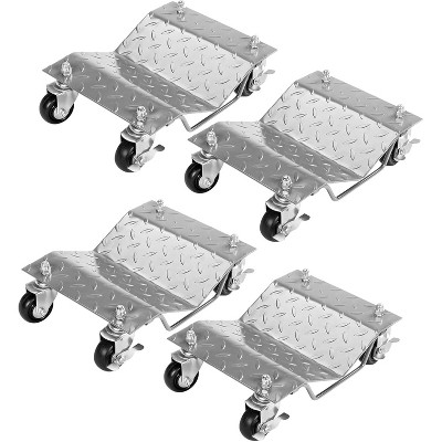 Car Dolly Set, 360° Rotating Anti-Skid Wheels, 1500LBS Capacity Wheel Dolly, Manganese Steel Construction, Antiskid Plate Design