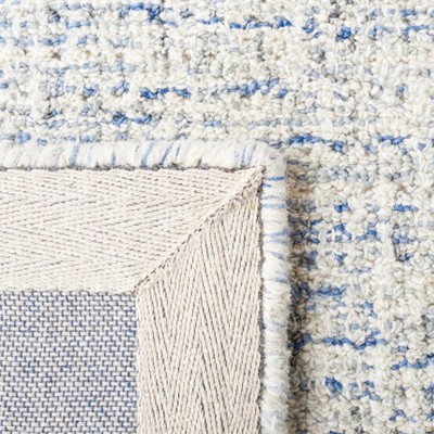 Metro Blue and White Hand-Tufted Wool Area Rug