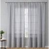 HLC.ME Monaco Decorative Ombre Lace Semi Sheer Light Filtering Rod Pocket Window Treatment Curtain Drapery Panels - Set of 2 - 2 of 4