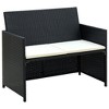 vidaXL Patio Furniture Set 4 Piece Sofa Set with Coffee Table Poly Rattan - Black - 4 of 4