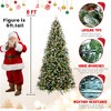 COWLOWN Pre-Lit Christmas Tree, 747 Snow-Tipped Branches with Red Berries & Pine Cones, Hinged Design & Metal Stand - 4 of 4