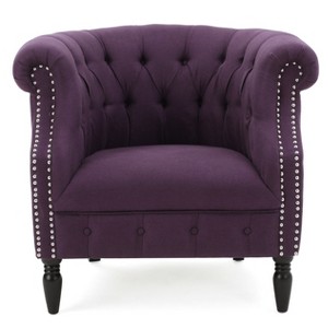 GDFStudio Justus Contemporary Tufted Upholstered Club Chair - 1 of 4
