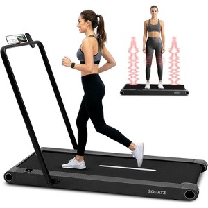 Squatz 2-in-1 Walking Pad with Vibration Plates and Handlebar