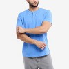 X RAY Men's Basic Henley Neck Short Sleeve T-Shirt - 3 of 4