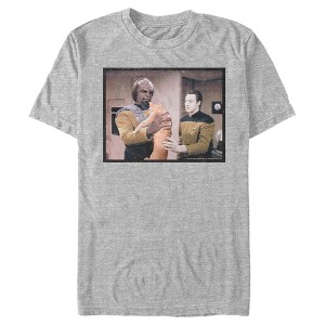 Men's Star Trek: The Next Generation Worf and Data What Do We Do With This Cat T-Shirt - 1 of 4