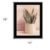 HomeRoots Striped Bohemian Plant Black Framed Print Wall Art - 3 of 4