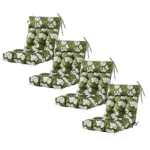ARTPLAN Patio Chair Cushion,Tufted Adirondack Outdoor Chair Cushion,Wicker High Back Outdoor Seat Cushion,Set of 4,21"X21"X4" (4 Pack) - 1 of 4