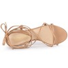 Allegra K Women's Faux Leather Open Toe Strappy Lace Up Kitten Heels Sandals - 4 of 4