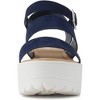 Soda ACCOUNT Women's Open Toe Block Heel Platform Sandals with Adjustable Ankle Strap - 3 of 4