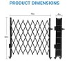 Aluminum Single Folding Security Gate, Flexible Expanding Security Gate, Folding Driveway Door Gate, 360°Rolling Barricade Gate, Black - 2 of 4
