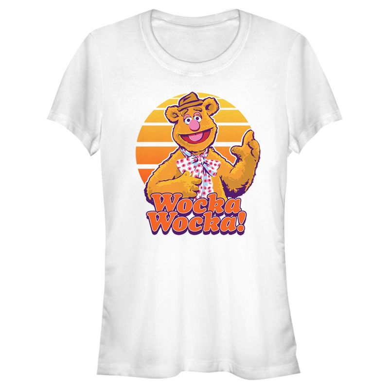 Juniors Womens The Muppets Fozzie Retro Bear T-Shirt, 1 of 5
