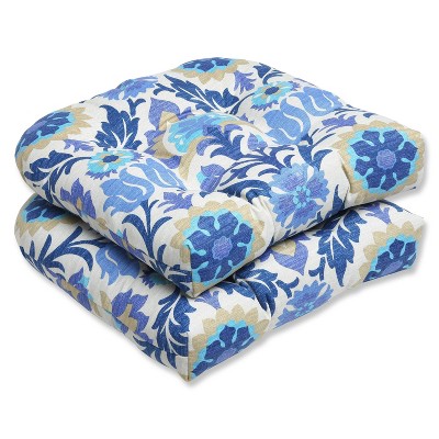 Outdoor Pillow Perfect 2pc Cushion Set - Blue/White