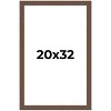 PosterPalooza | 20x32 Wide Barnwood Picture Frame, UV Acrylic, 6 Finishes - Grey, Brown, White, and Black - 2 of 4
