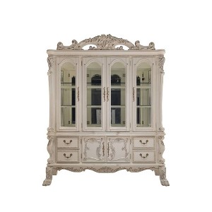 75" Dresden Hutch Tops Bone White Finish - Acme Furniture - 1 of 4
