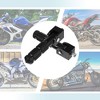 Unique Bargains Aluminum Alloy Universal Motorcycle Folding Rearsets Rear Footrest Footpeg Pedal Peg Scooters Cycling 5.12" Length Black 1 Pair - 4 of 4