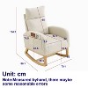 Gulches 27.6"W Modern High Backrest Rocking Chair, Living Room Lounge Armchair with Dual Side Pockets, Teddy Fleece Upholstery,250LBS - 2 of 4