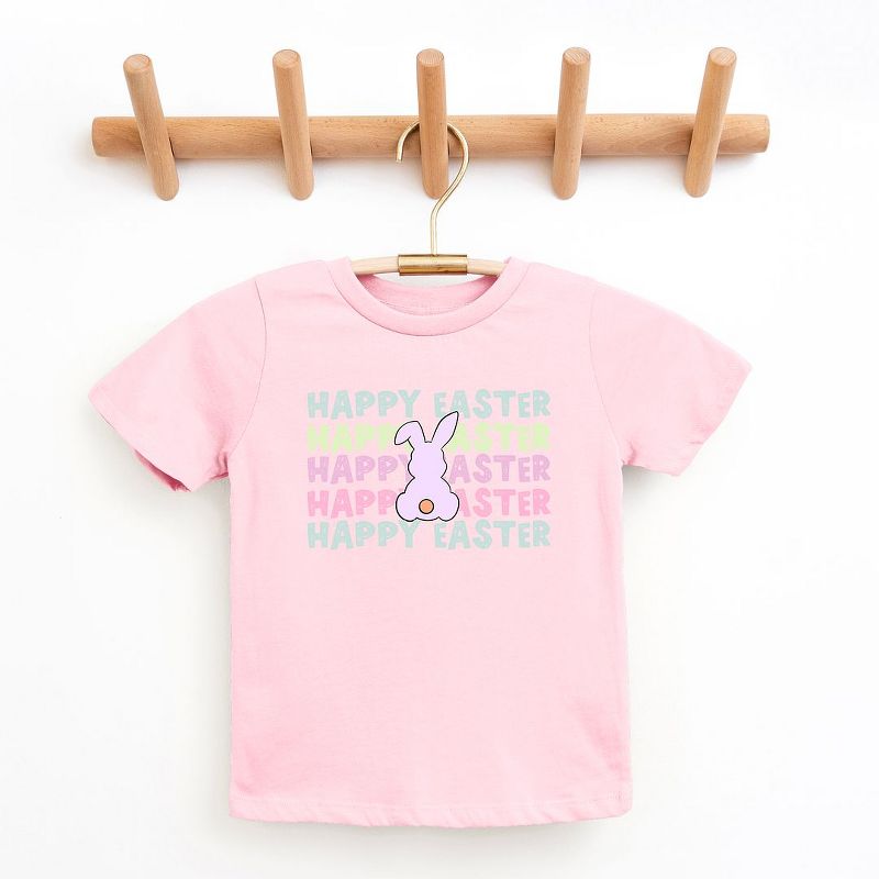 The Juniper Shop Pastel Happy Easter Stacked Youth Short Sleeve Tee, 1 of 3