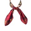 Wrapables 100% Charmeuse Silk Square Scarf Neckerchief, Red Roses - 3 of 4